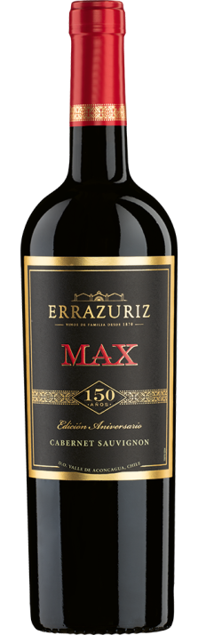 2019 Cabernet Sauvignon Max Edición Aniversario 150 Años Valle de Aconcagua DO Viña Errázuriz 750 2019 Cabernet Sauvignon Max Edición Aniversario 150 Años Valle de Aconcagua DO Viña Errázuriz 750