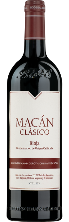 2021 Macán Clásico Rioja DOCa Bodegas Benjamin de Rothschild & Vega Sicilia 750 2021 Macán Clásico Rioja DOCa Bodegas Benjamin de Rothschild & Vega Sicilia 750