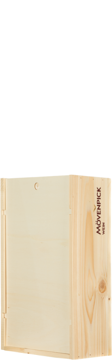 Holzkiste / Caisse Bois 2 x 75 cl Logo Mövenpick