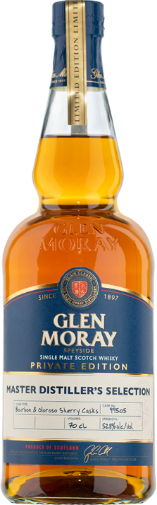 2006 Whisky Glen Moray Private Edition Master Distiller's Selection Bourbon & Sherry Oloroso casks Single Speyside Malt 700.00