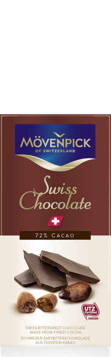 Schokolade / Chocolat Mövenpick 72 % Cacao 70 g