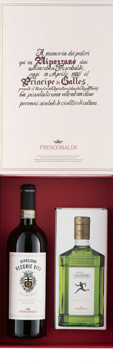 2020 Set Nipozzano Vecchie Viti & Laudemio 1x 75 cl Nipozzano Vecchie Viti 1x 50 cl Öl/Huile Laudemio Marchesi de' Frescobaldi 750 2020 Set Nipozzano Vecchie Viti & Laudemio 1x 75 cl Nipozzano Vecchie Viti 1x 50 cl Öl/Huile Laudemio Marchesi de' Frescobaldi 750