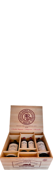 2020 Caisse variation Château Grand-Puy-Lacos 5e Cru Classé Pauillac AOC 1x 300 cl, 2x 150 cl, 4x 75 cl 9000 2020 Caisse variation Château Grand-Puy-Lacos 5e Cru Classé Pauillac AOC 1x 300 cl, 2x 150 cl, 4x 75 cl 9000