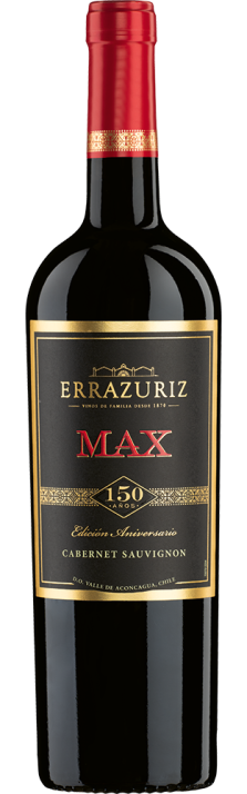 2019 Cabernet Sauvignon Max Edición Aniversario 150 Años Valle de Aconcagua DO Viña Errázuriz 750 2019 Cabernet Sauvignon Max Edición Aniversario 150 Años Valle de Aconcagua DO Viña Errázuriz 750