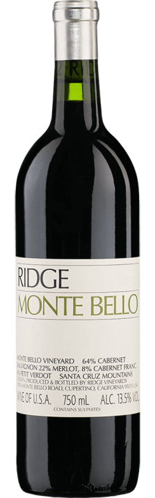 2013 Monte Bello Santa Cruz Mountains Ridge Vineyards 750.00
