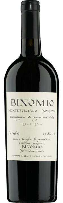 2013 Montepulciano d'Abruzzo DOC Riserva Azienda Agricola Binomio 750.00 2013 Montepulciano d'Abruzzo DOC Riserva Azienda Agricola Binomio 750.00