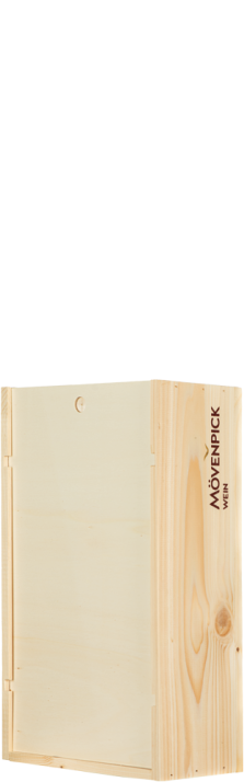 Holzkiste / Caisse Bois 2 x 75 cl Logo Mövenpick