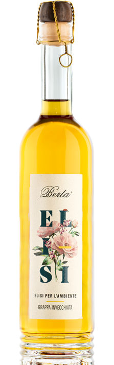 Grappa Elisi Distilleria Berta Flowers Label