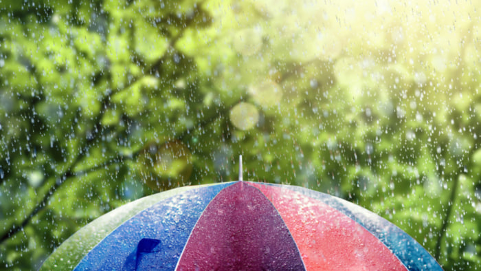 Regen- und Sonnenwetter im April