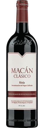 2021 Macán Clásico Rioja DOCa Bodegas Benjamin de Rothschild & Vega Sicilia