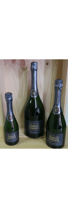 Bouteille factice/Factice Flasche Kit 2x 37,5 cl / 75 1x 150 Champagne Charles Heidsieck Brut Réserve
