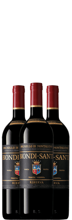 Brunello di Montalcino Riserva DOCG 3x 75 cl 1995, 2006, 2011 Tenuta Greppo Biondi-Santi