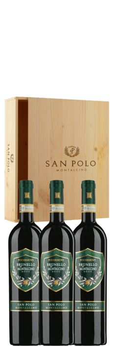 Set Vertical Brunello di Montalcino DOCG Podernovi 1x75cl 2015, 2016, 2017 Poggio San Polo