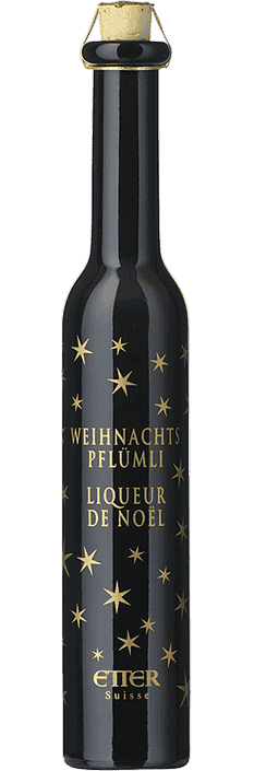 Weihnachtspflümli/Liqueur de Noël Pflaumenlikör mit Gewürzen Liqueur prune aux épices Distillerie Etter
