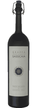 Grappa di Sassicaia Tenuta San Guido Jacopo Poli Marchesi Incisa della Rocchetta