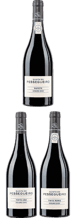 Set Pessegueiro 3x75 cl 1x Rufete 21, 1x Tinta Cao 22 1x Tinta Roriz 23 Quinta do Pessegueiro