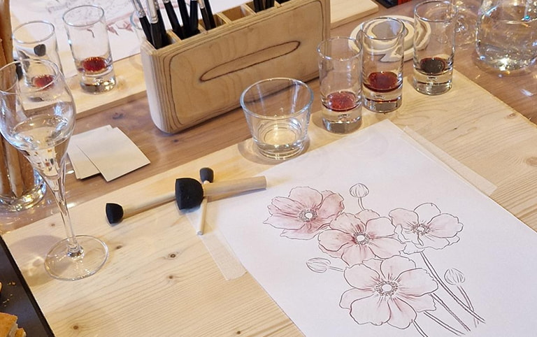 Wein trifft Kunst by Sandhya Sivathas