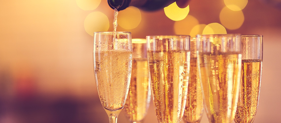 Samstags-Brunch mit Champagner