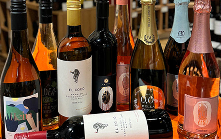 Dry January Degustation mit alkoholfreien Schaumweinen und Weinen