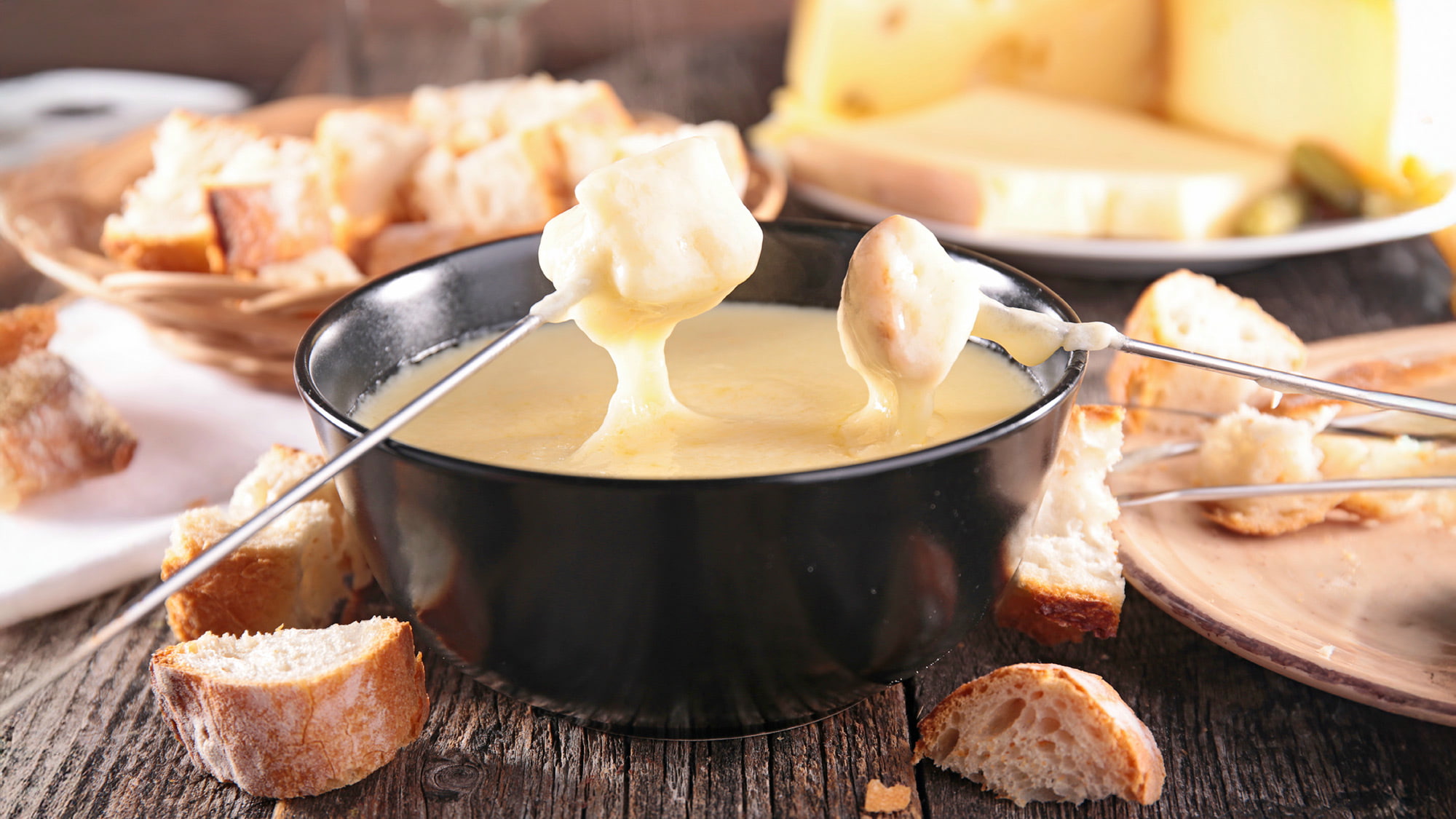 Fondue, Käse, Wein