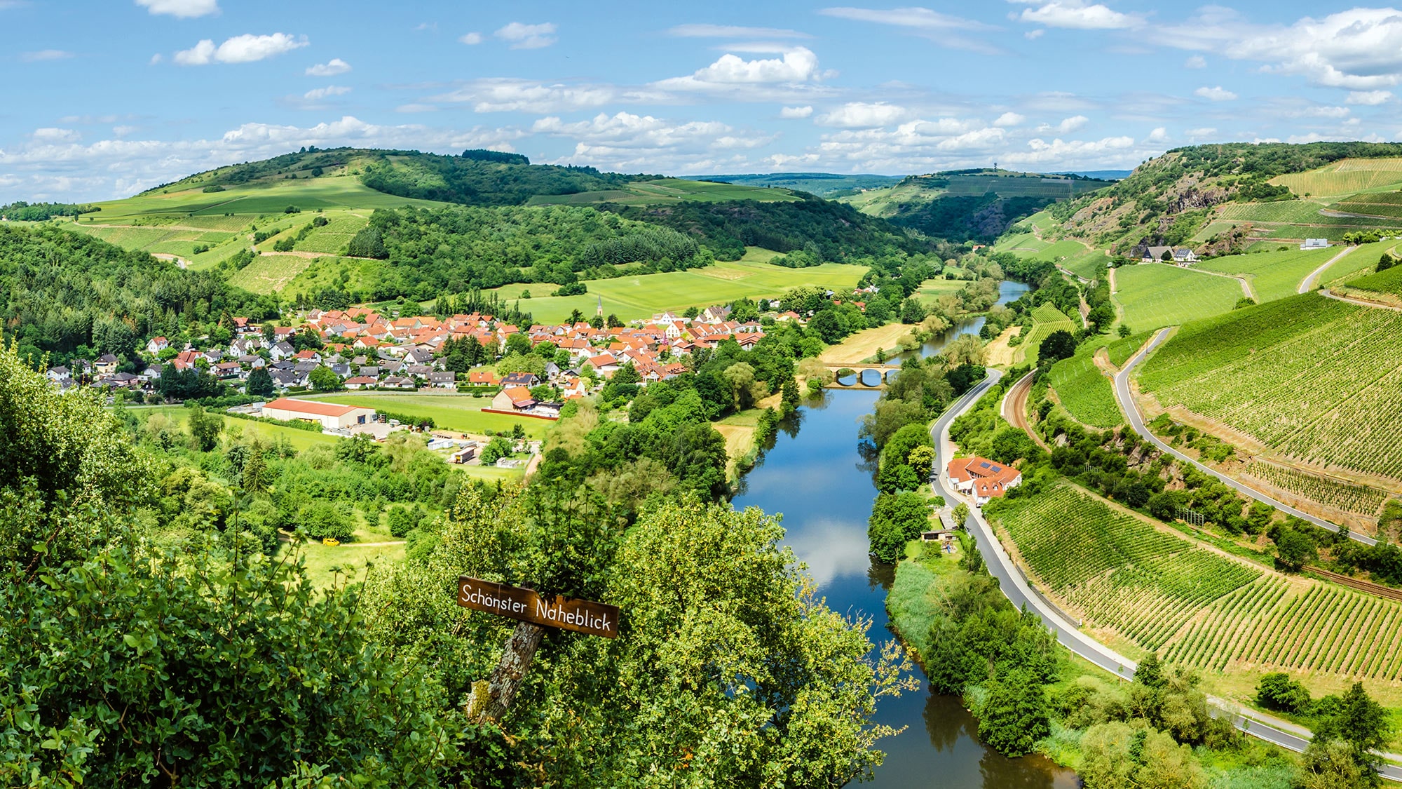 Vue sur la région de la Nahe en Allemagne