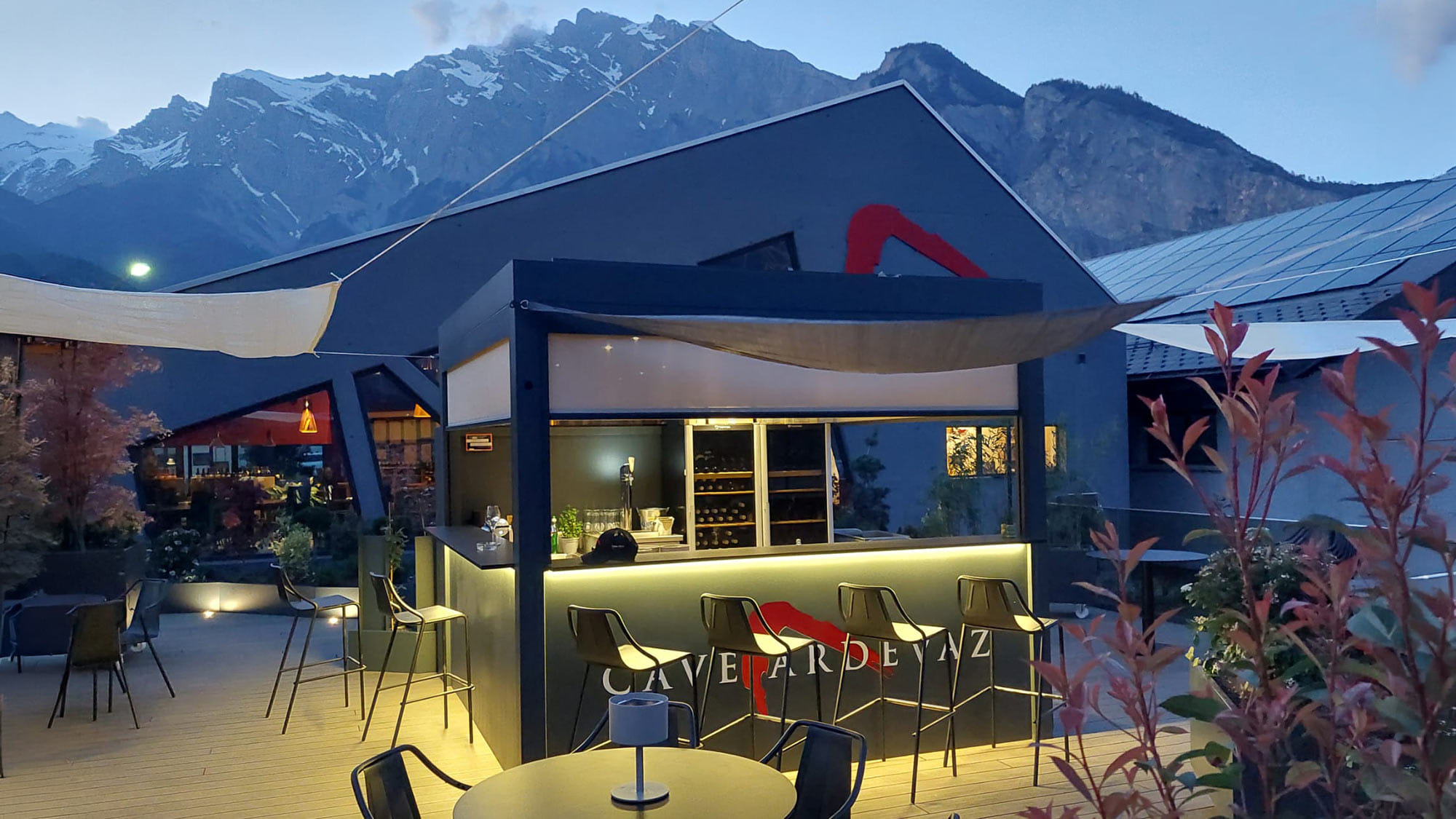La belle terrasse sur le toit