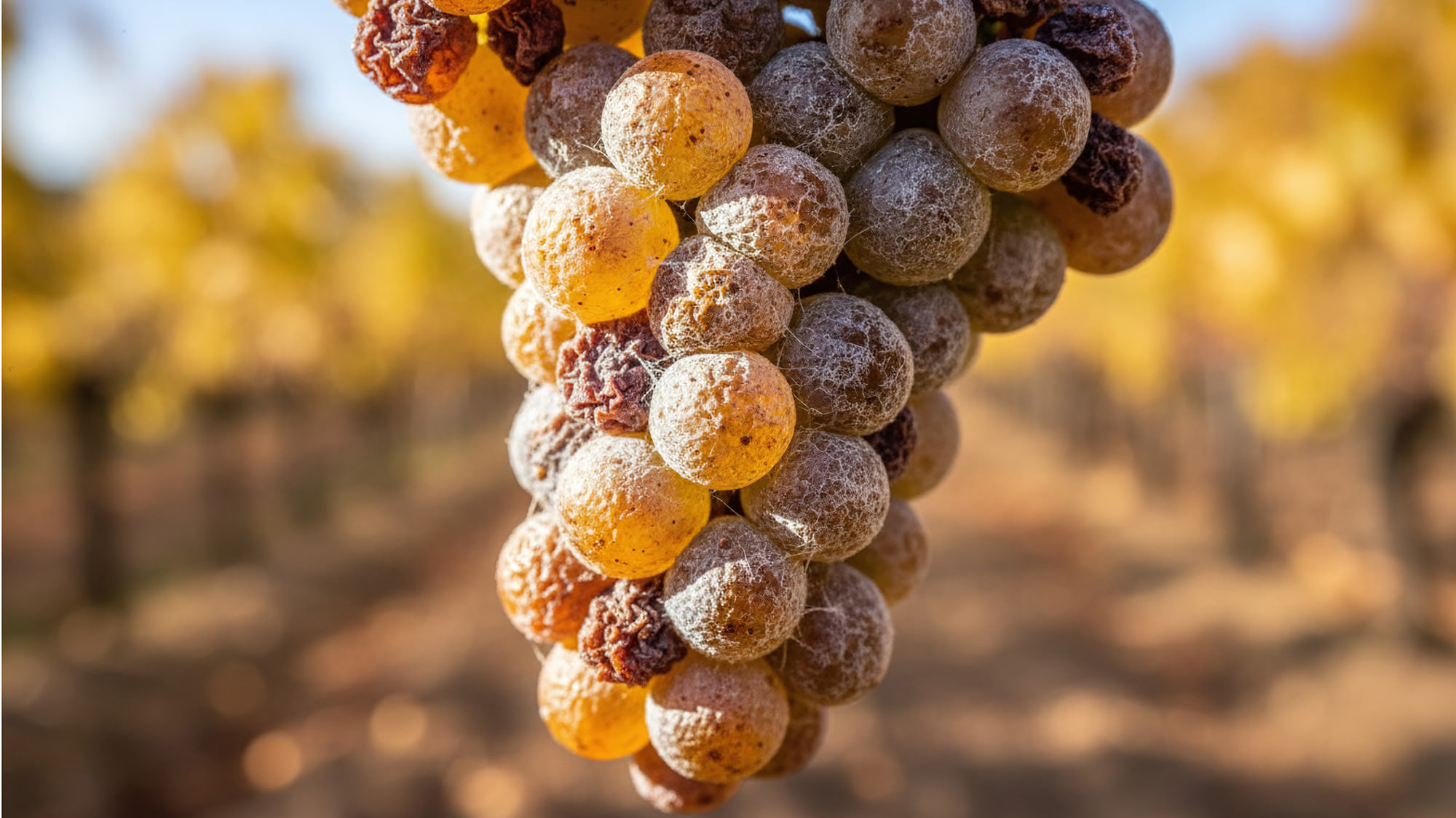 Grappes atteintes de pourriture noble