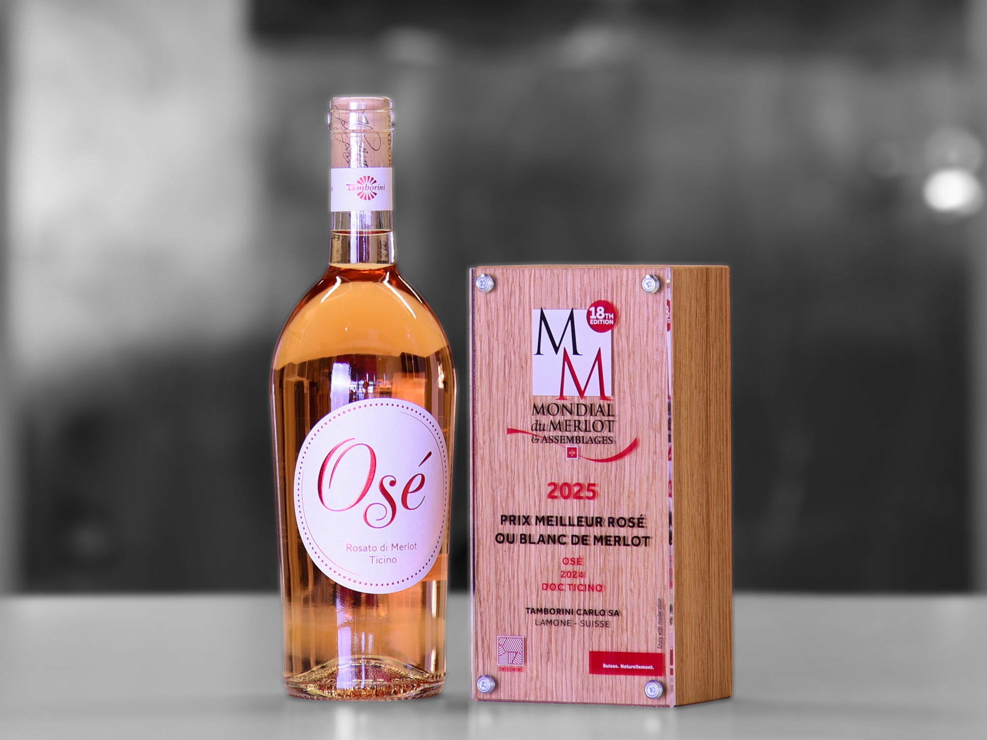 2024 Osé de Tamborini: médaillé d’or et «Meilleur Merlot Rosé»